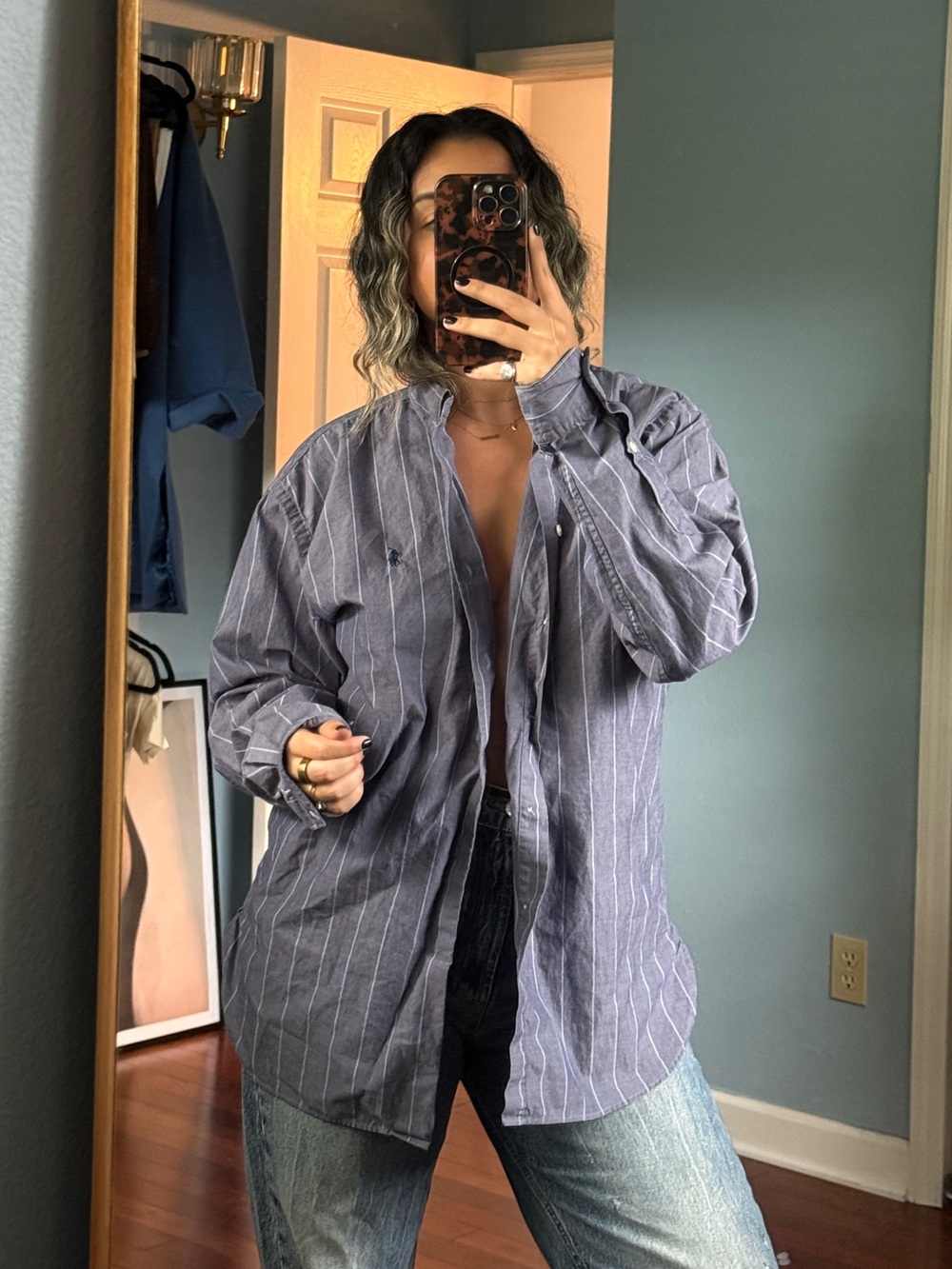 vintage striped RL button down